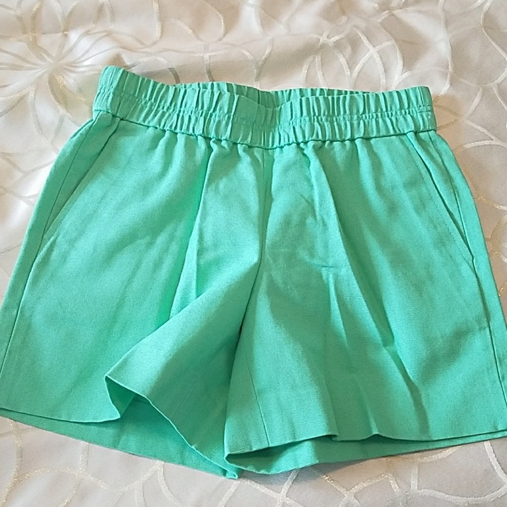 Green stretch waste shorts NWOT - Picture 1 of 4
